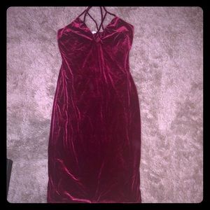RED VELVET MINI DRESS